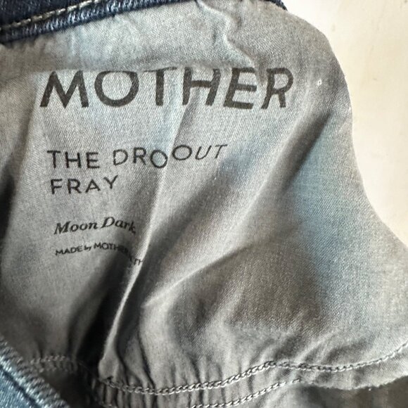 Mother Denim The Dropout Fray Moon Dark Jeans Womens 26 Stretch Comfort - Picture 12 of 13